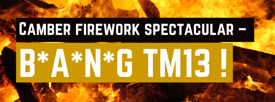 BANG TM13 music and fireworks – 8th November